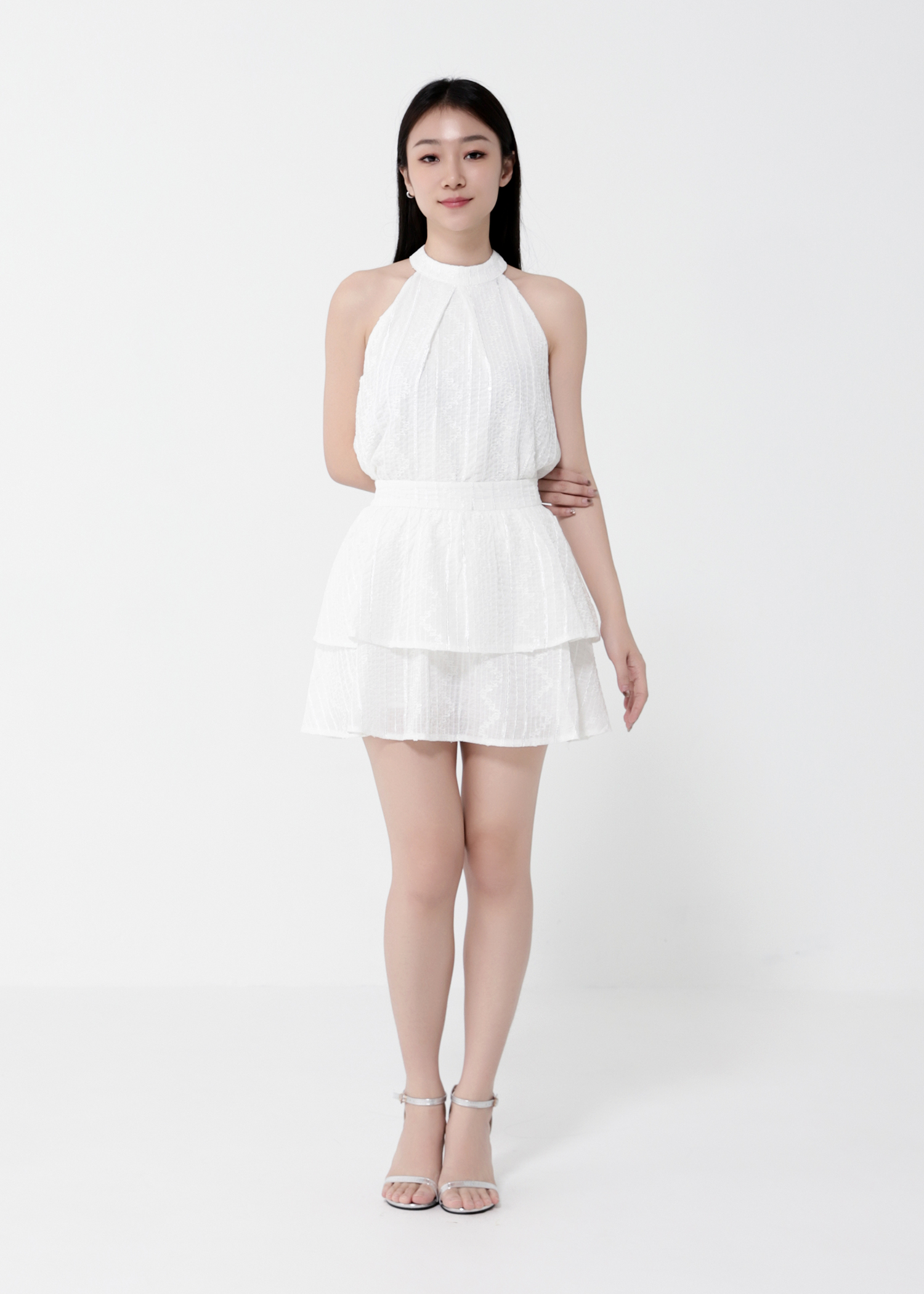 Sleeveless Top With Skirt Set 40568