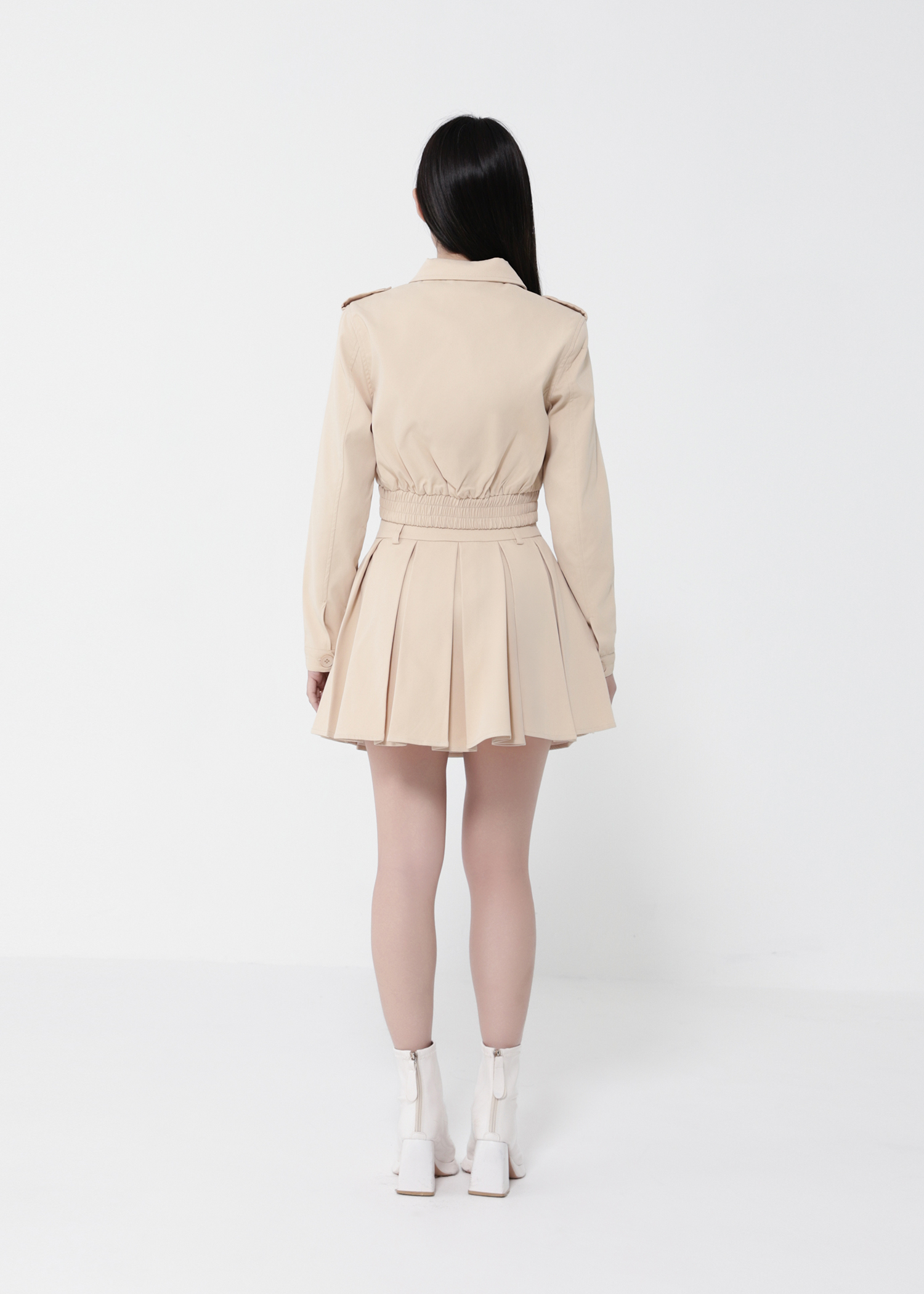 Front Zip Top With A Line Skirt 40577