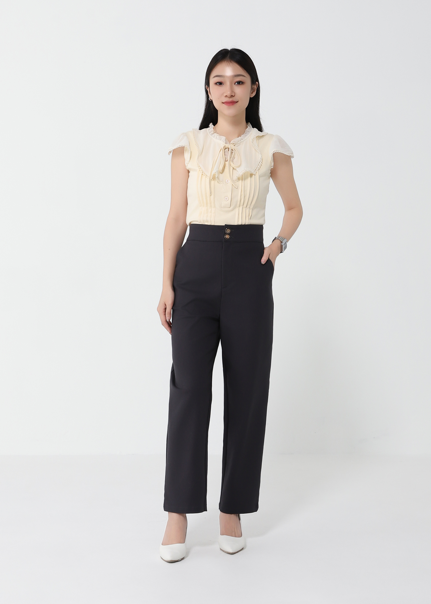 Cotton Front Button Top 40586