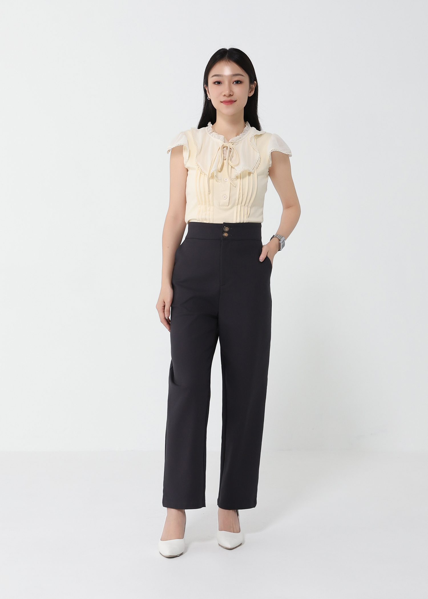 Cotton Front Button Top 40586