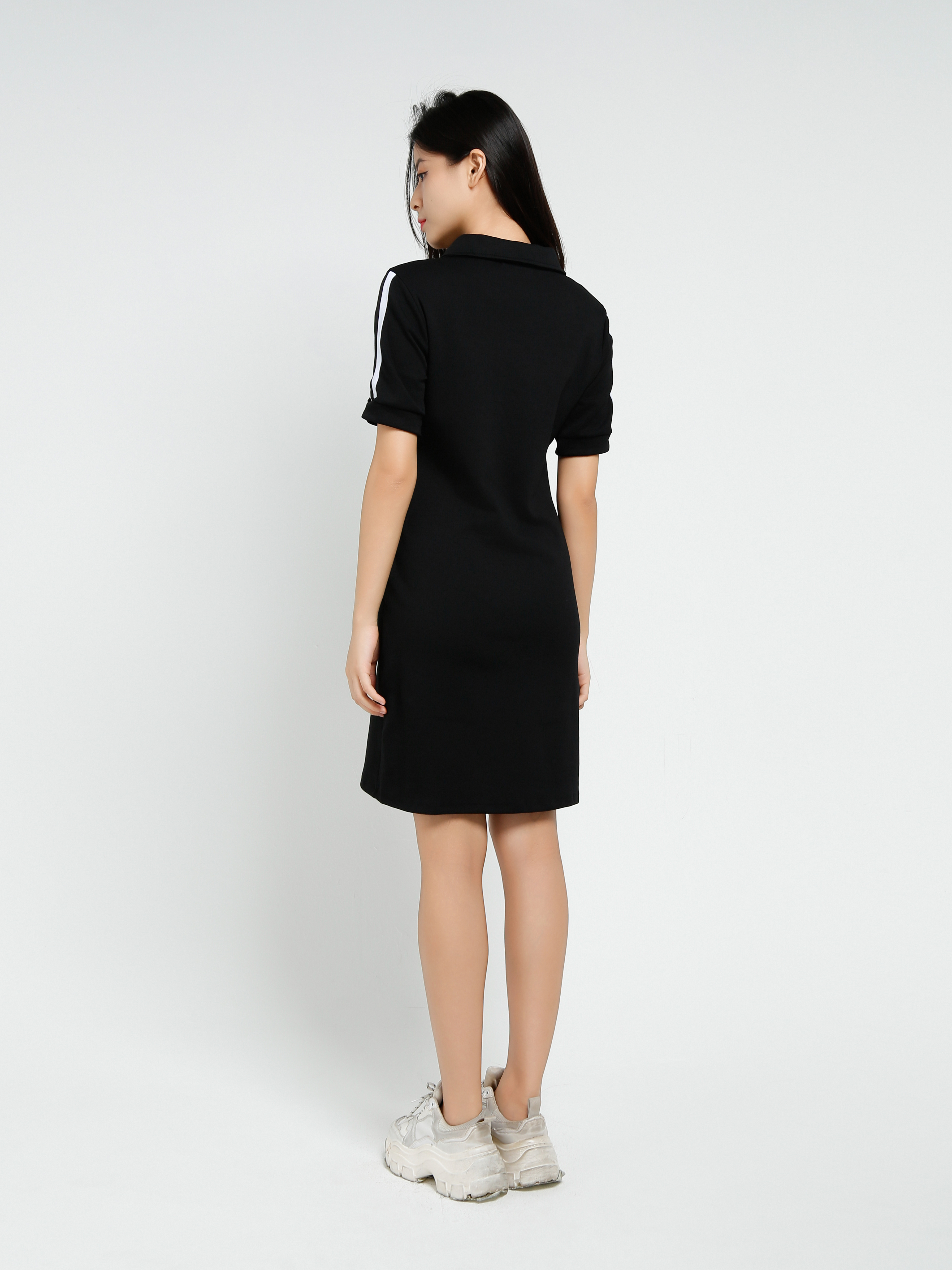 Short Sleeve Front Zip Dress 40598