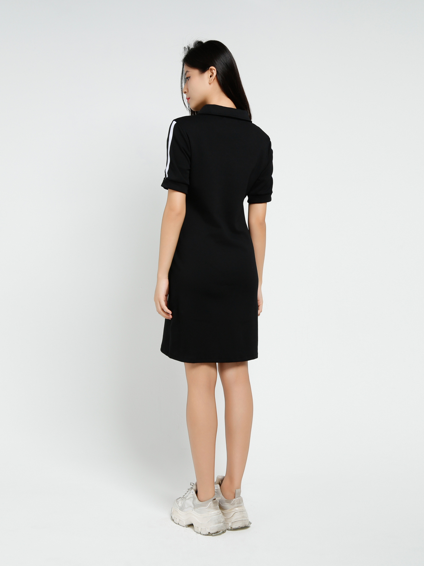 Short Sleeve Front Zip Dress 40598