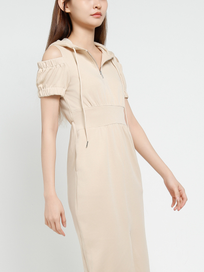 Short Sleeve Front Split Dress 40631