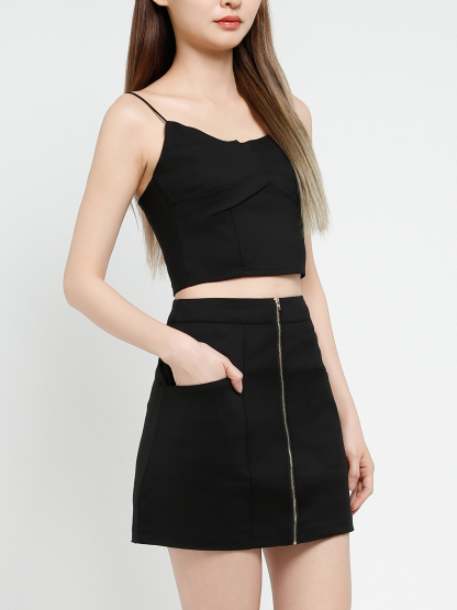 Sleeveless Top With Skirt Set 40640