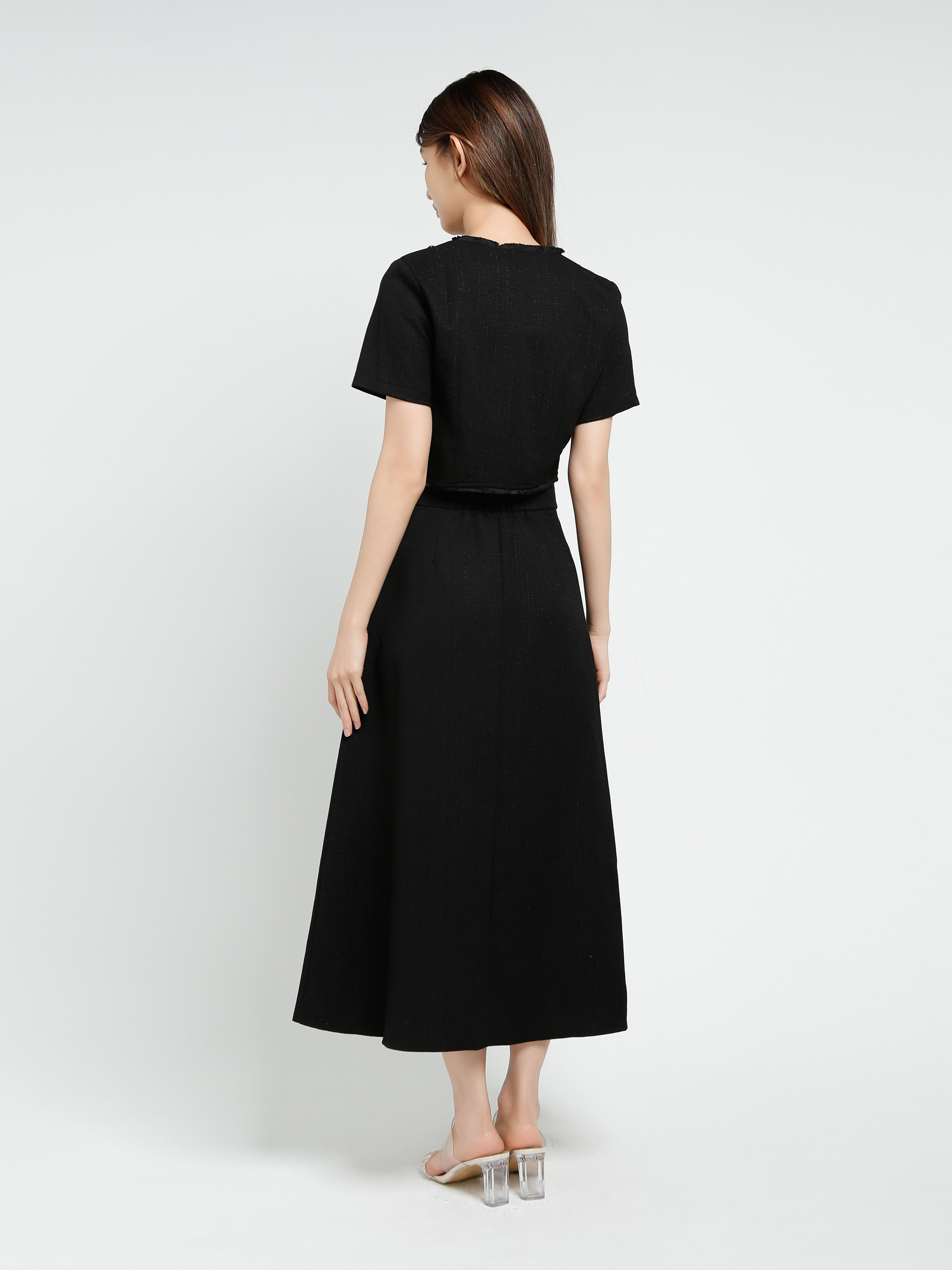 Short Sleeve Top With Long Skirt Set 40643