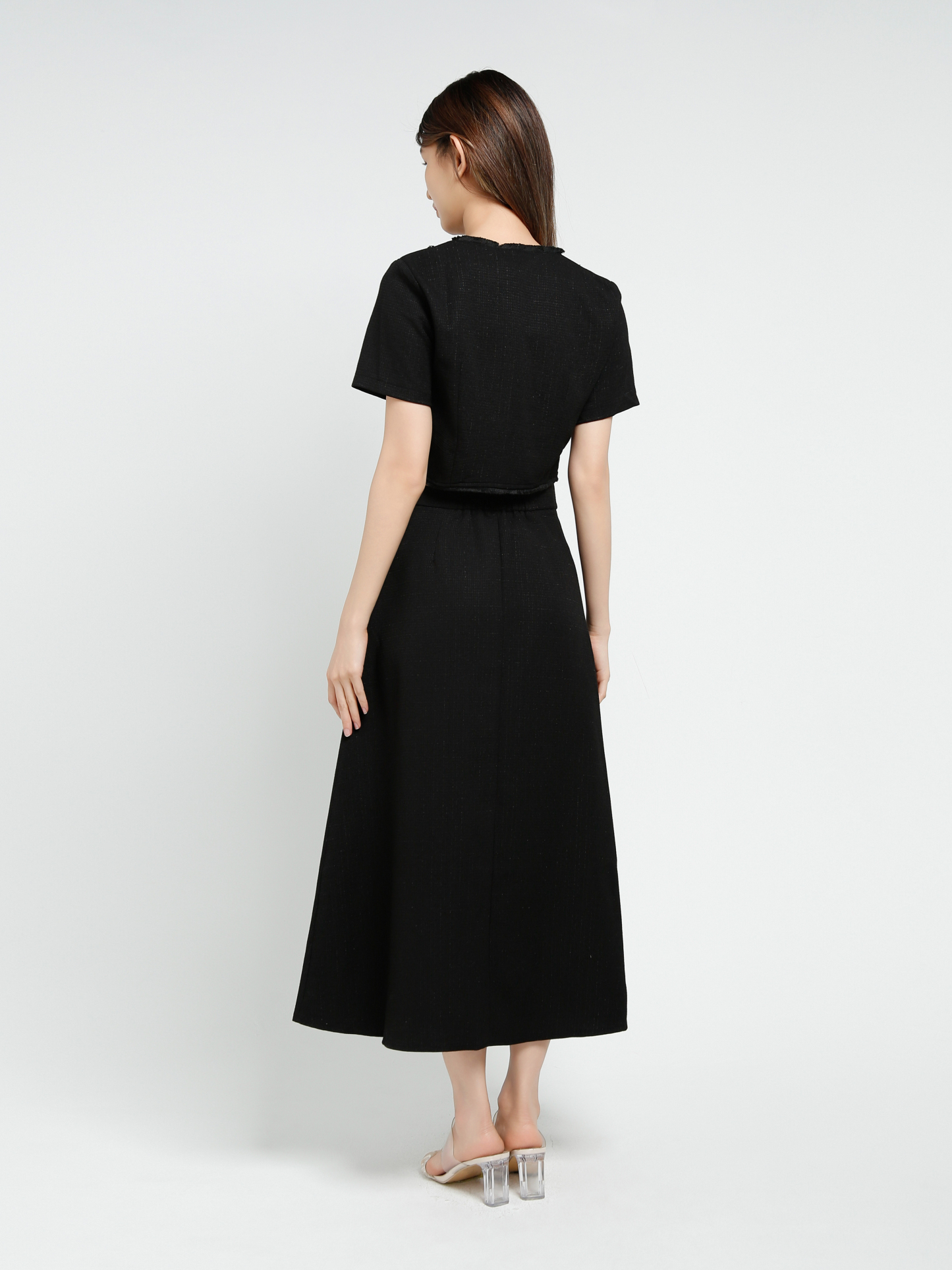 Short Sleeve Top With Long Skirt Set 40643