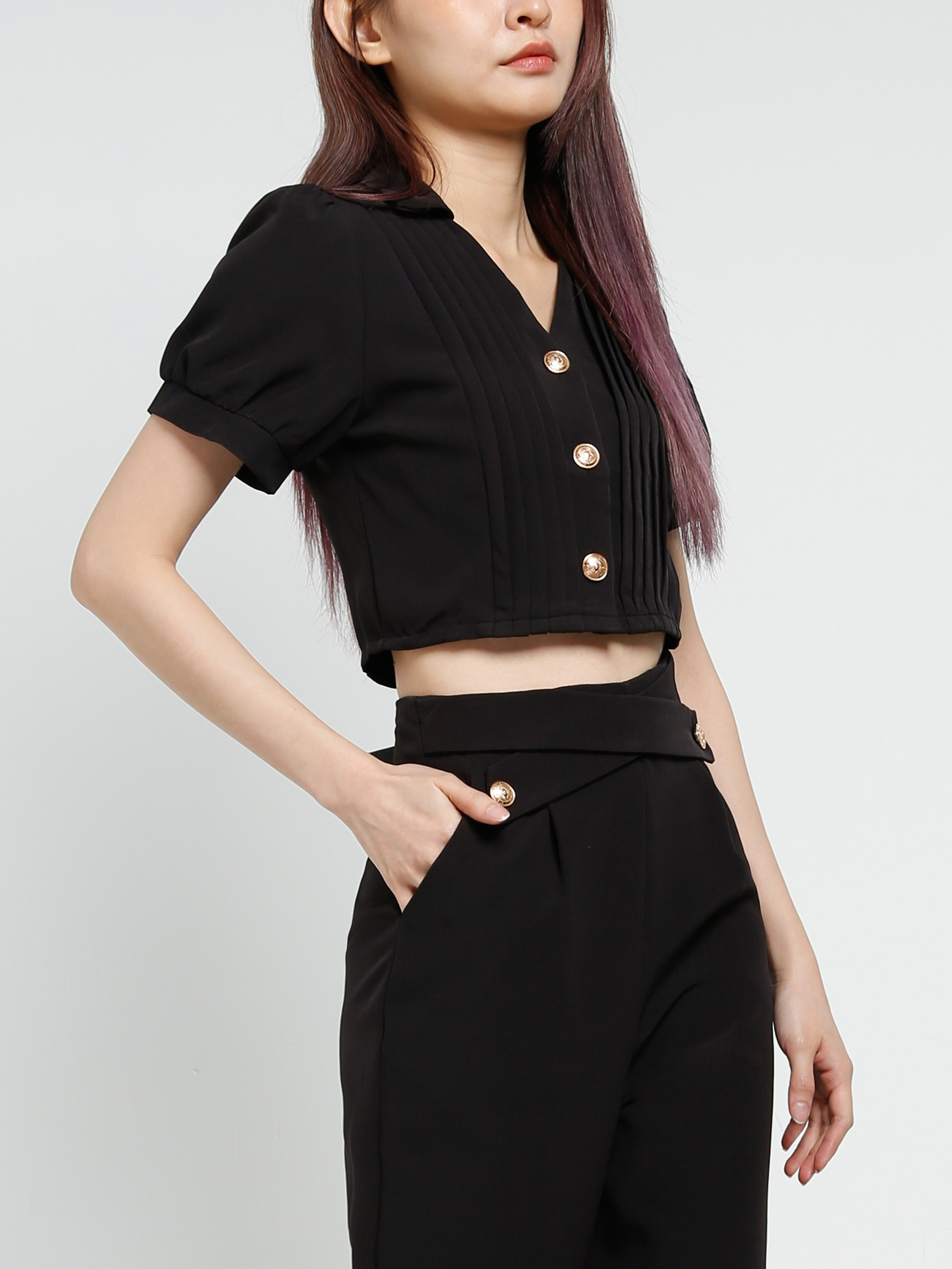 Short Sleeve Top With Long Pant Set 40644