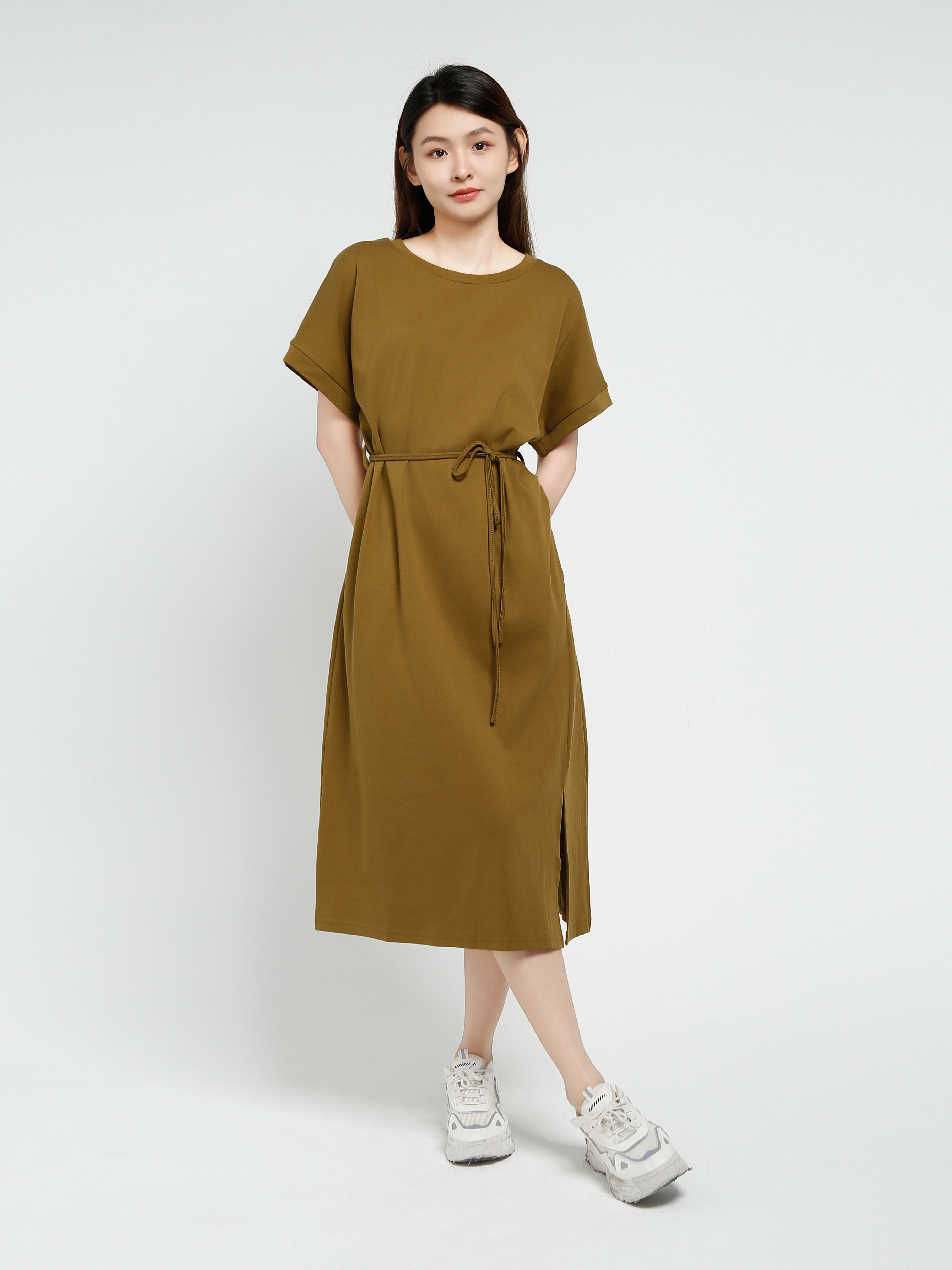 Short Sleeve Side Pocket Dress 40645