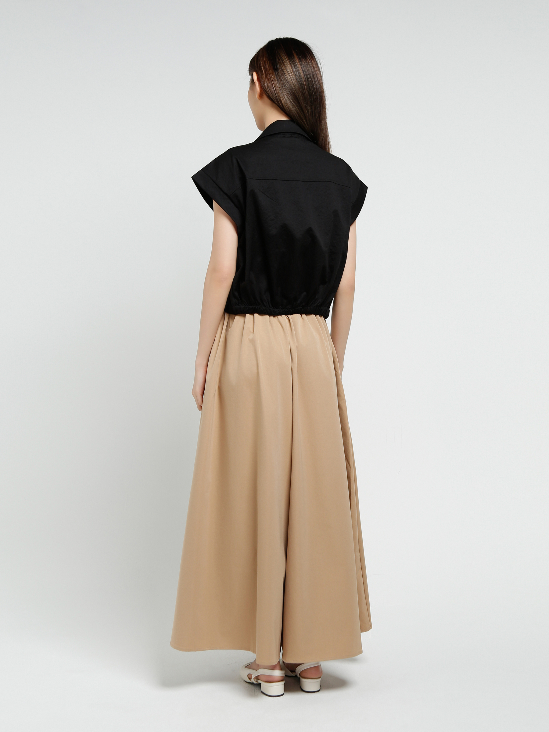 Side Pocket Pleated Long Pant 40709