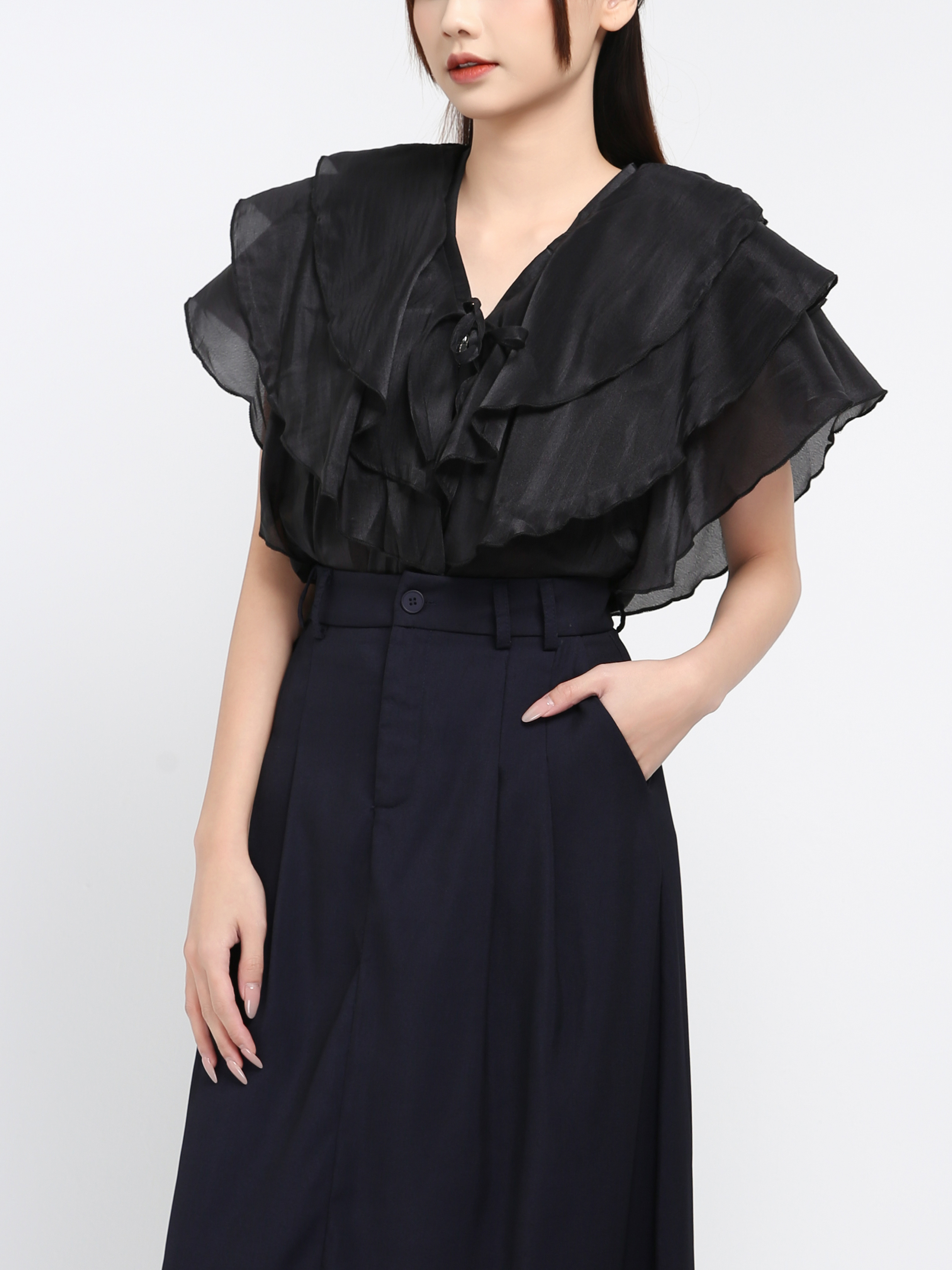 Tie Up Layered Top 40876