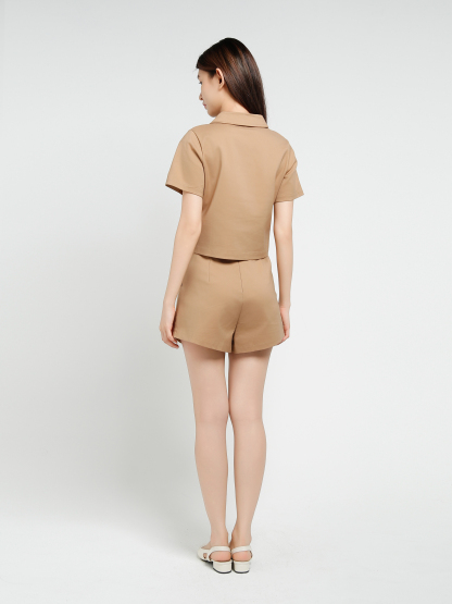 Short Sleeve Top With Short Pant Set 40974