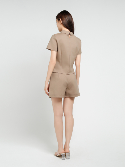 Short Sleeve Top With Short Pant Set 40987
