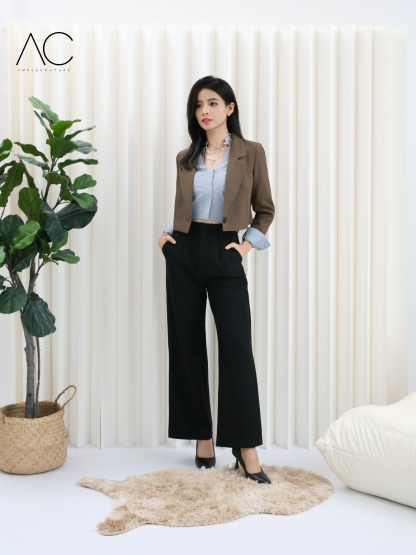 Long Sleeve Front Button Blazer 41007