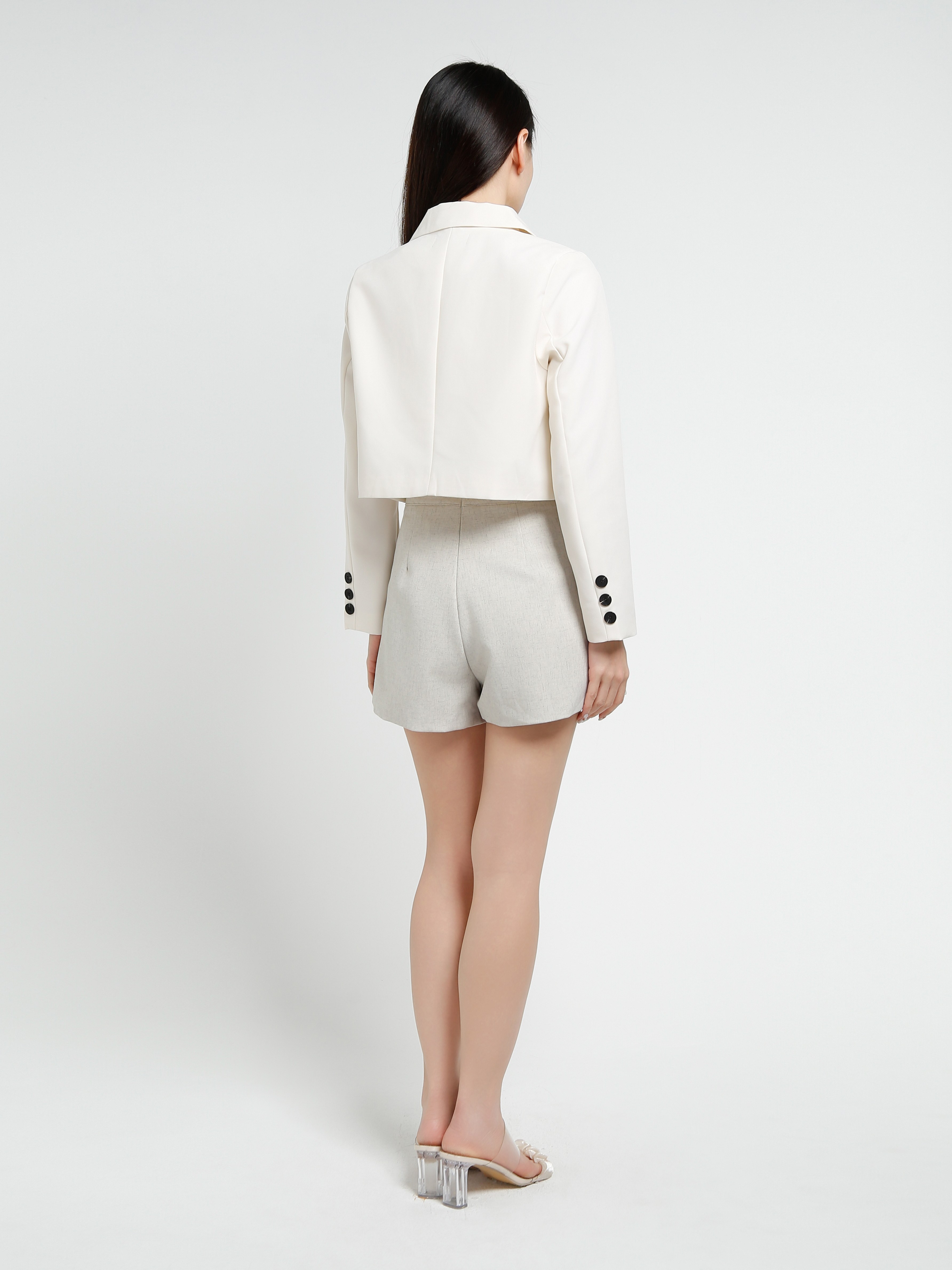 Long Sleeve Front Button Blazer 41007