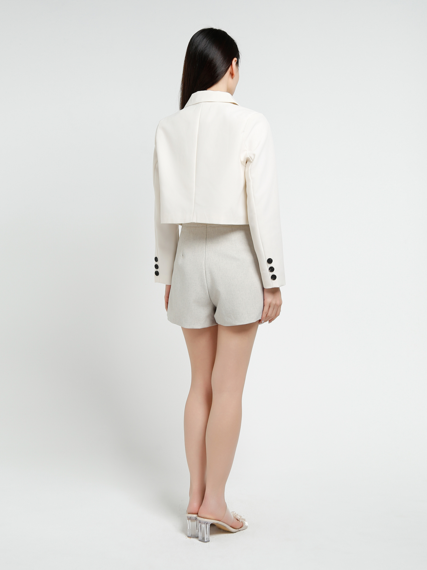 Long Sleeve Front Button Blazer 41007