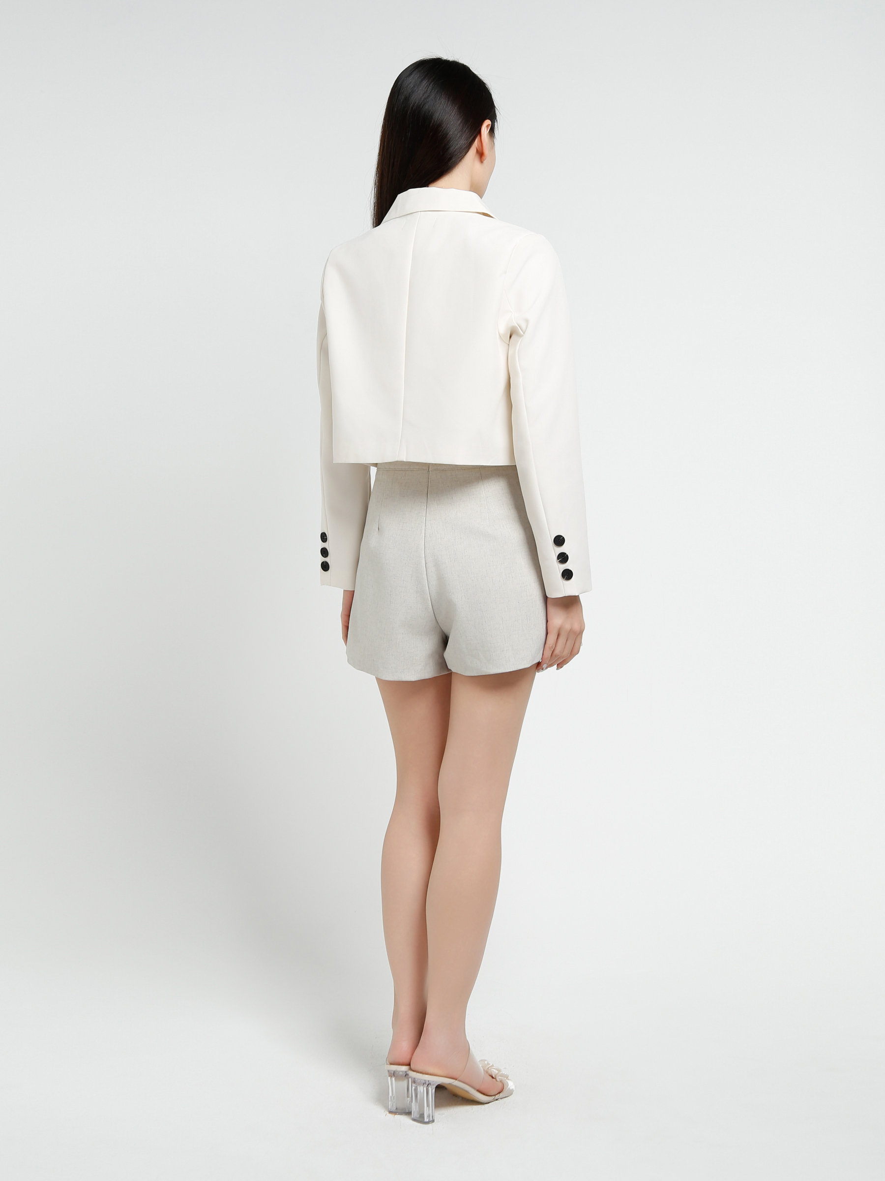 Long Sleeve Front Button Blazer 41007