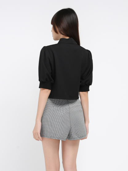 Short Sleeve Front Button Top 41031