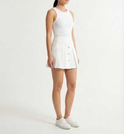 High Waist Side Pocket Pleated Skirt Pant 41075