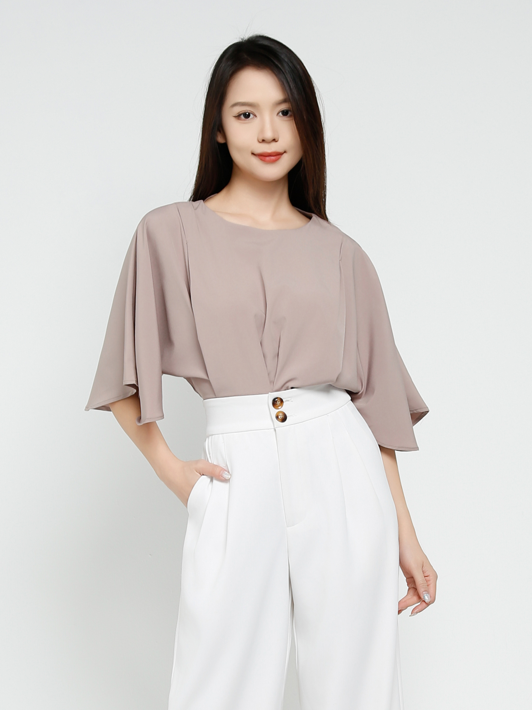 Dolman Sleeve Pleated Top 41121