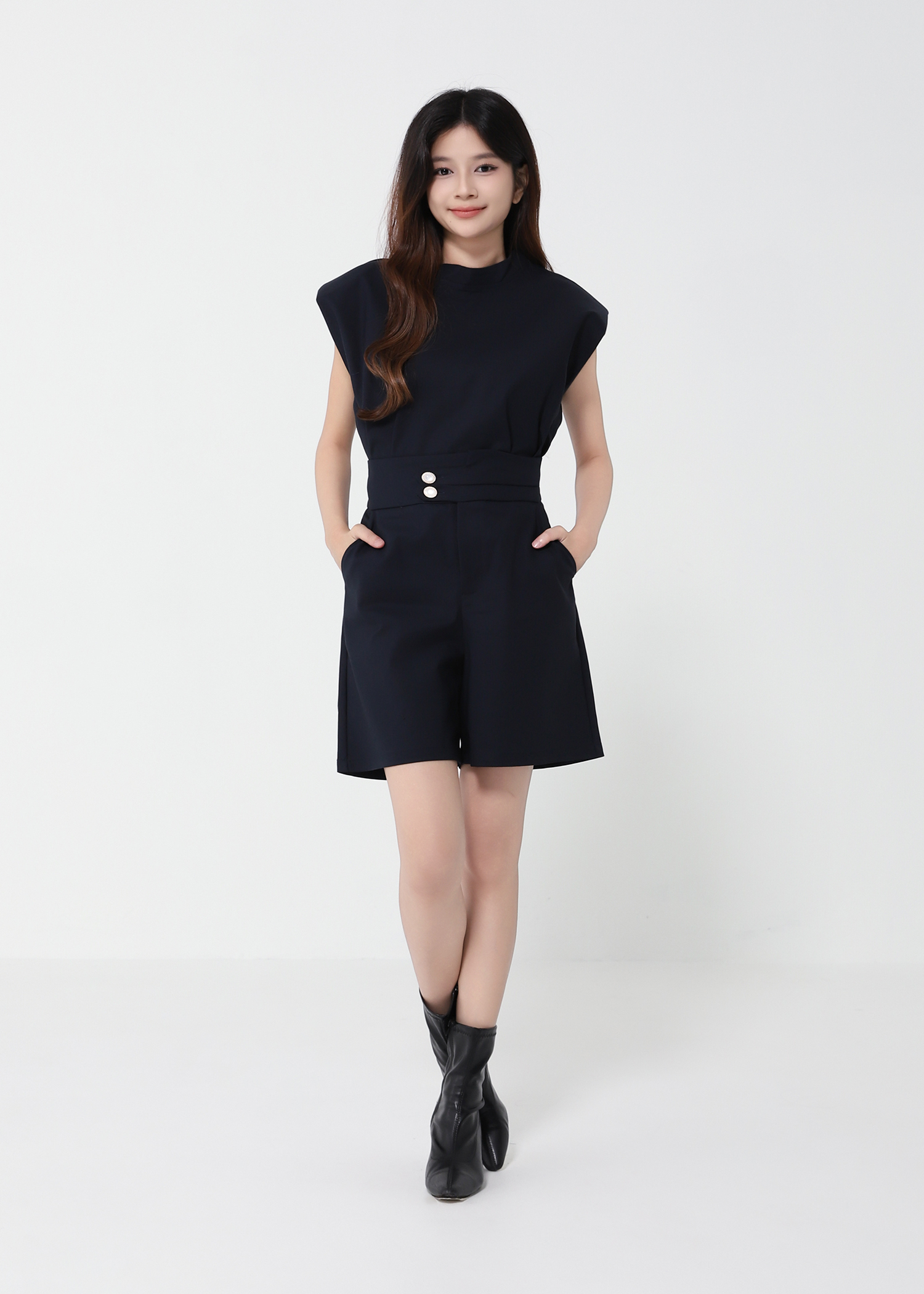 Sleeveless Top With Short Pant Set 41572