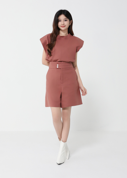 Sleeveless Top With Short Pant Set 41572