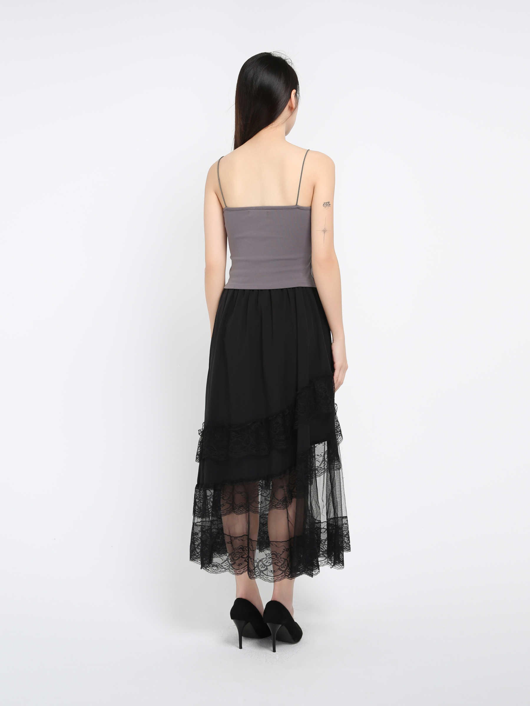 Side Pleated Strap Top 41693