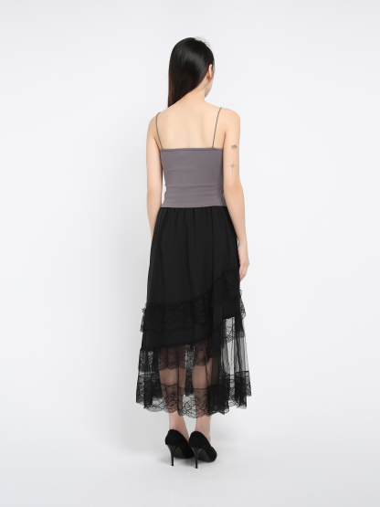 Side Pleated Strap Top 41693