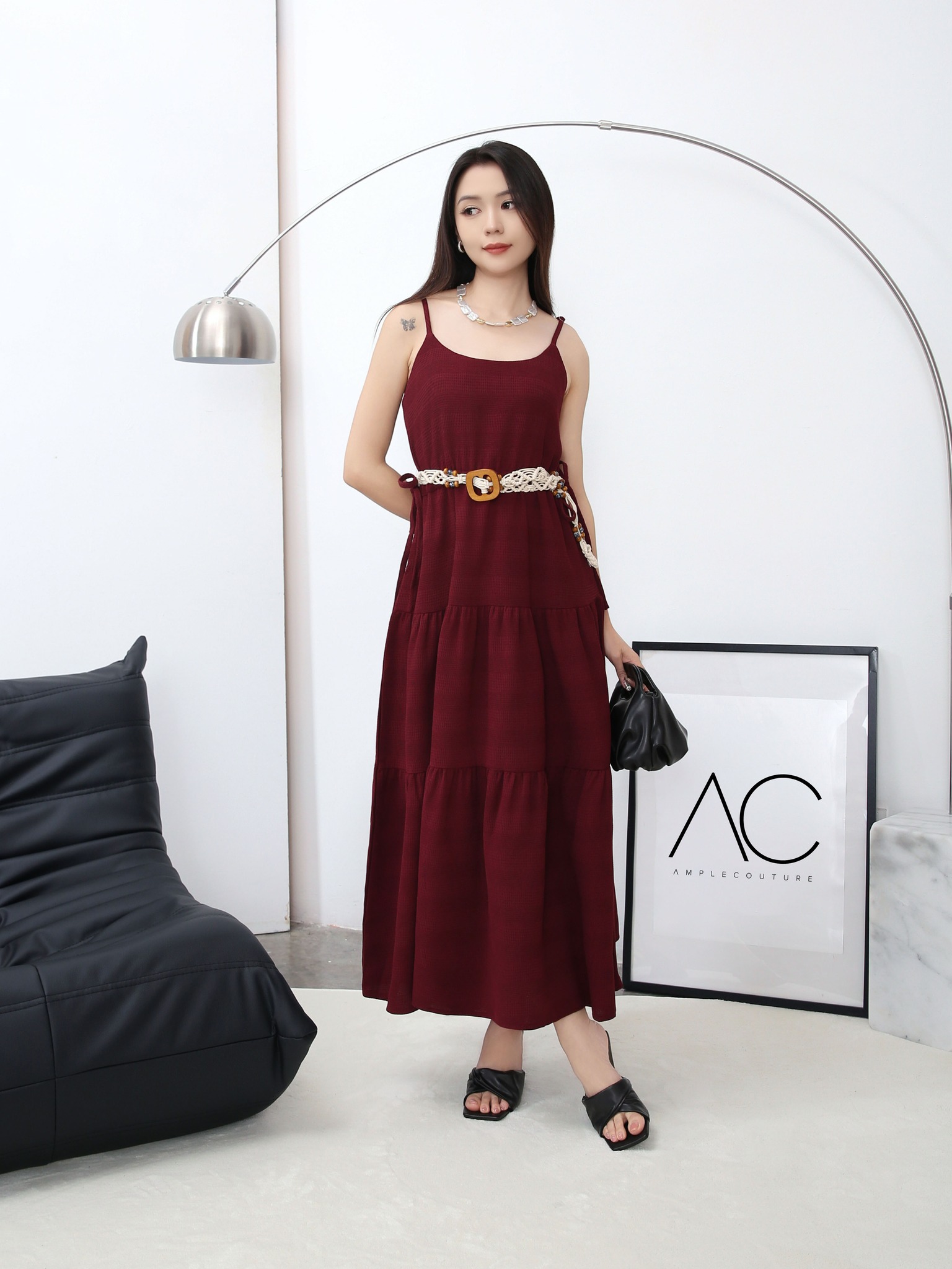 Sleeveless Pleated Dress 41714