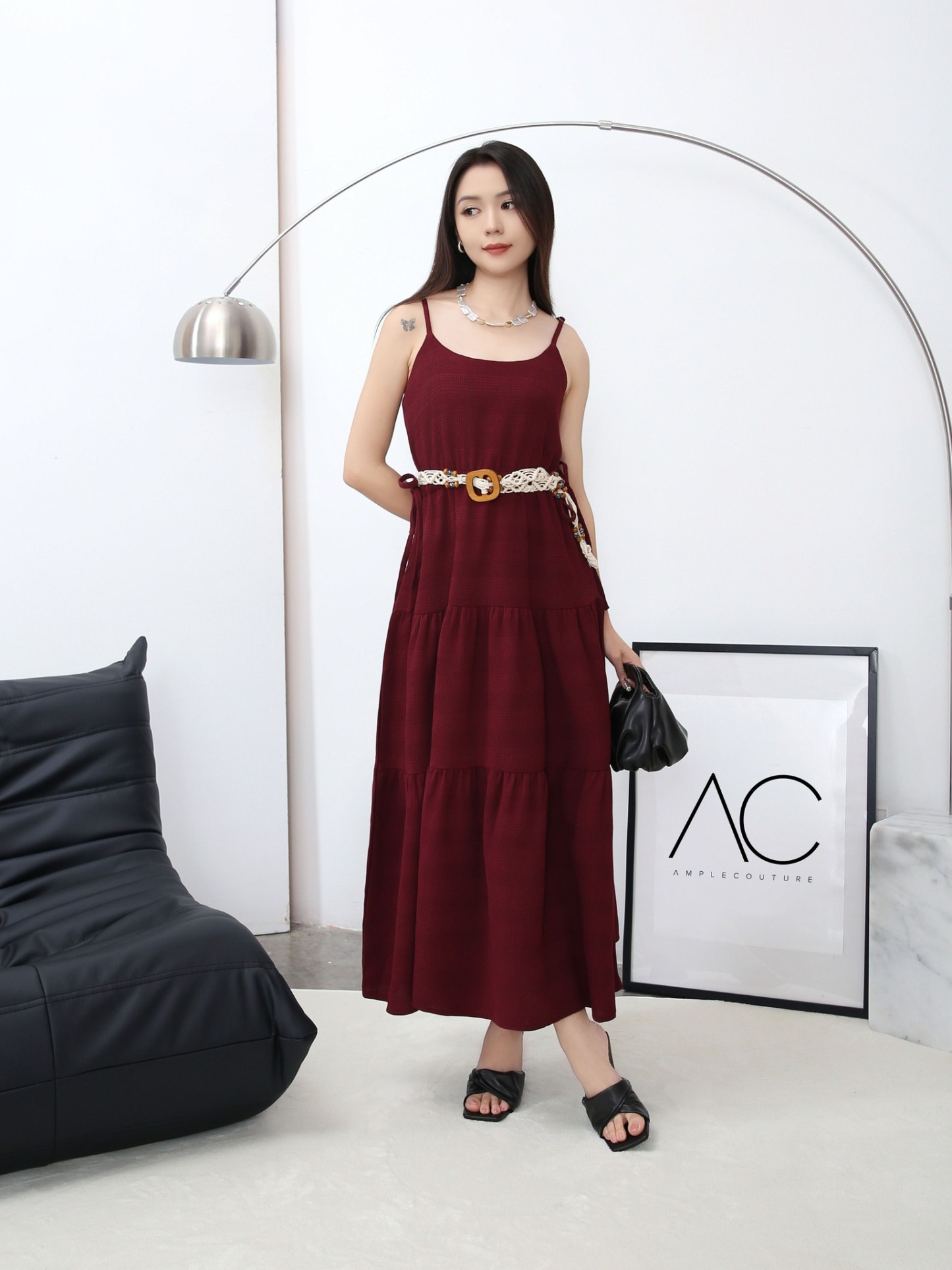 Sleeveless Pleated Dress 41714