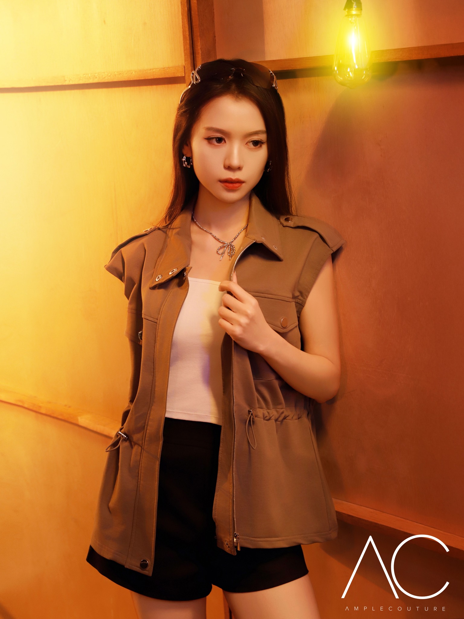 High Waist Side Pocket Short Pant 41785