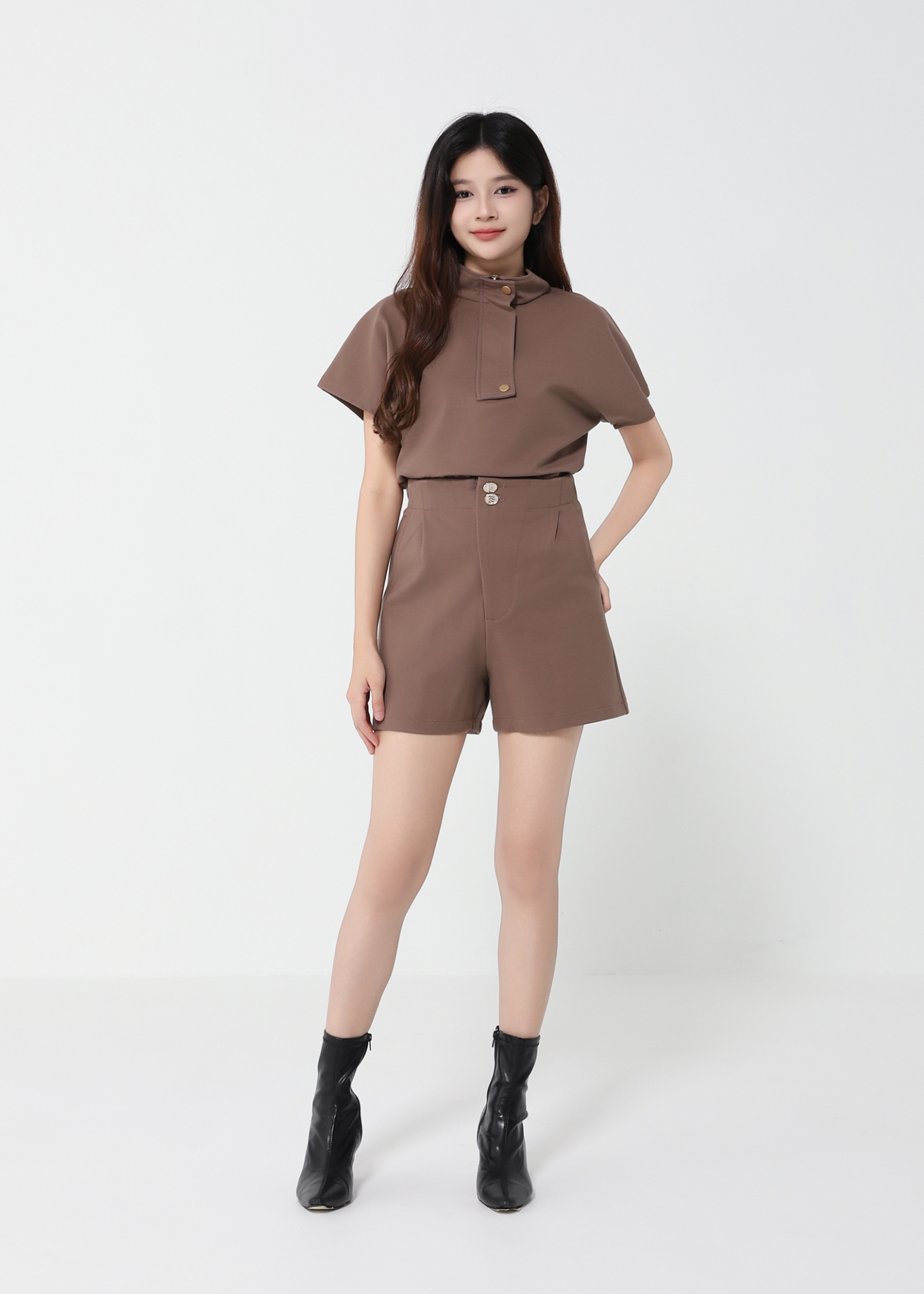 Short Sleeve Top With Short Pant Set 41883