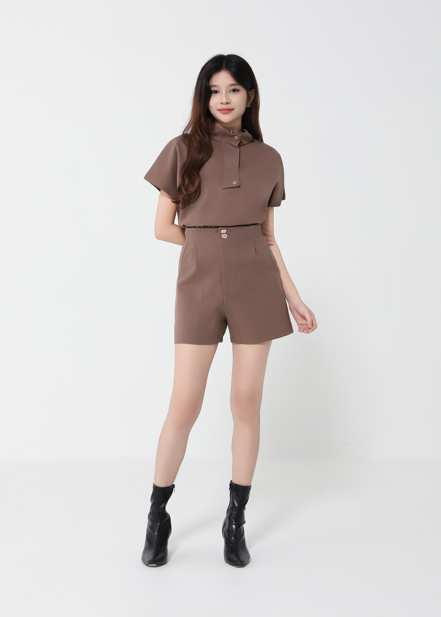 Short Sleeve Top With Short Pant Set 41883