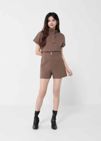 Short Sleeve Top With Short Pant Set 41883