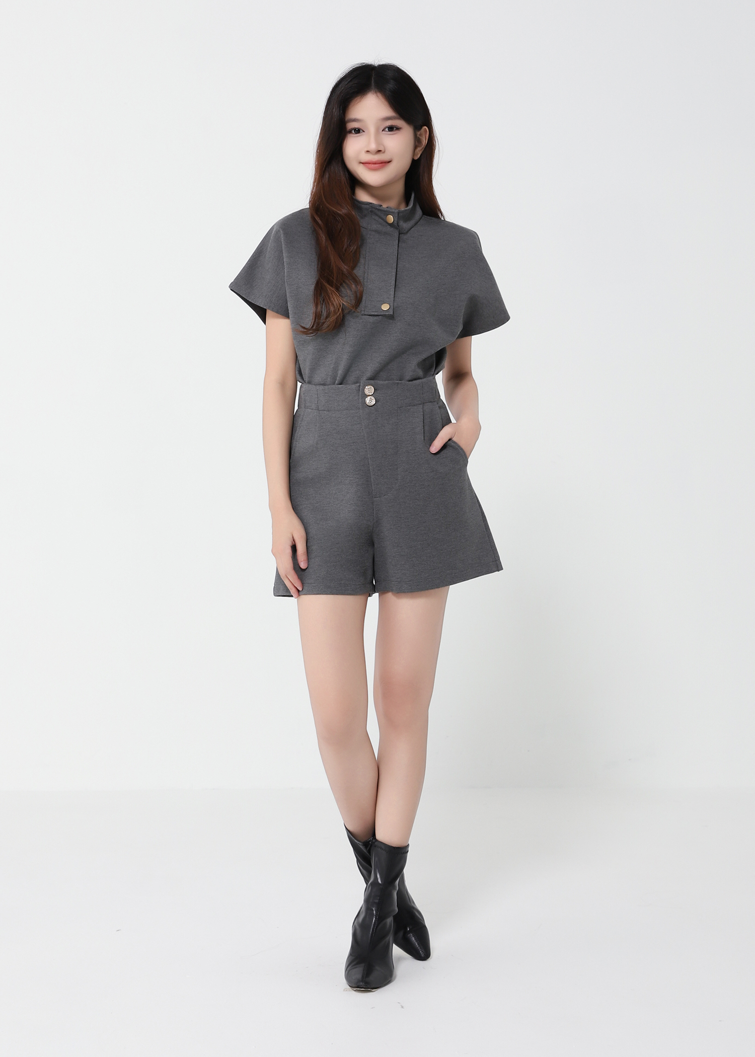 Short Sleeve Top With Short Pant Set 41883