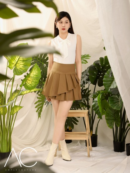 Sleeveless Back Tie Up Top 31347