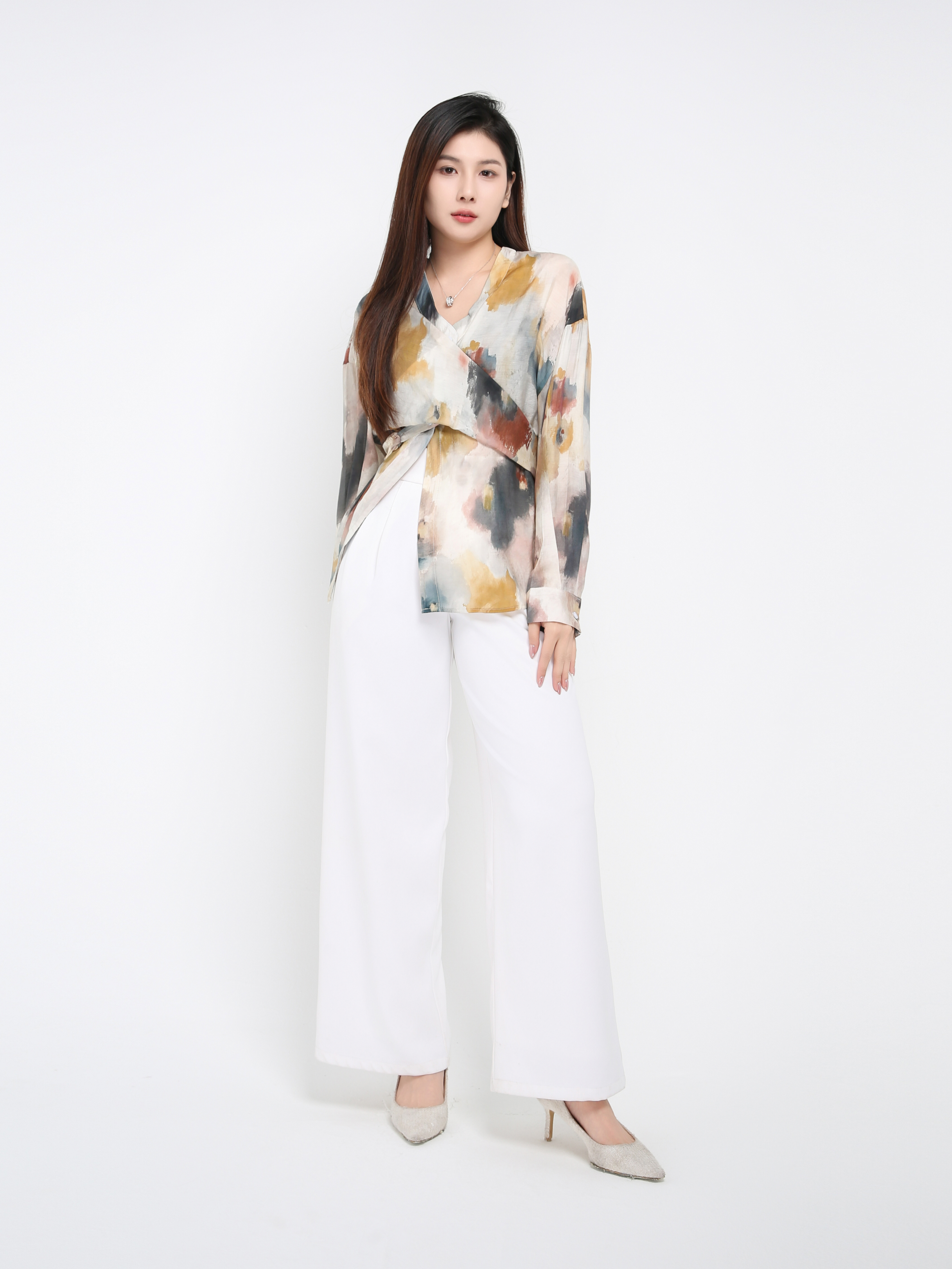 Wrap Irregular Long Top 43084