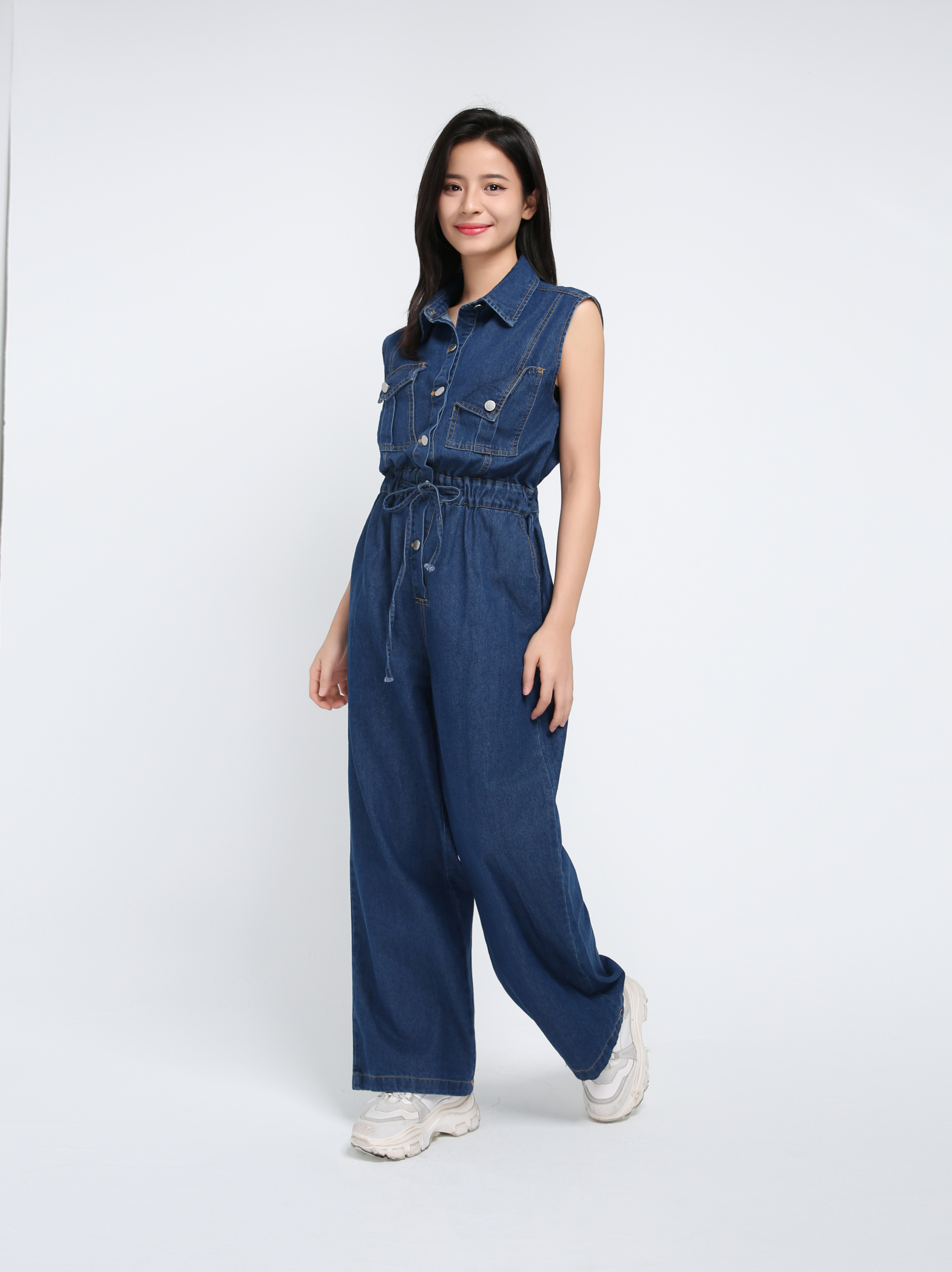 Denim Waist Stretchable Jumpsuit 43104