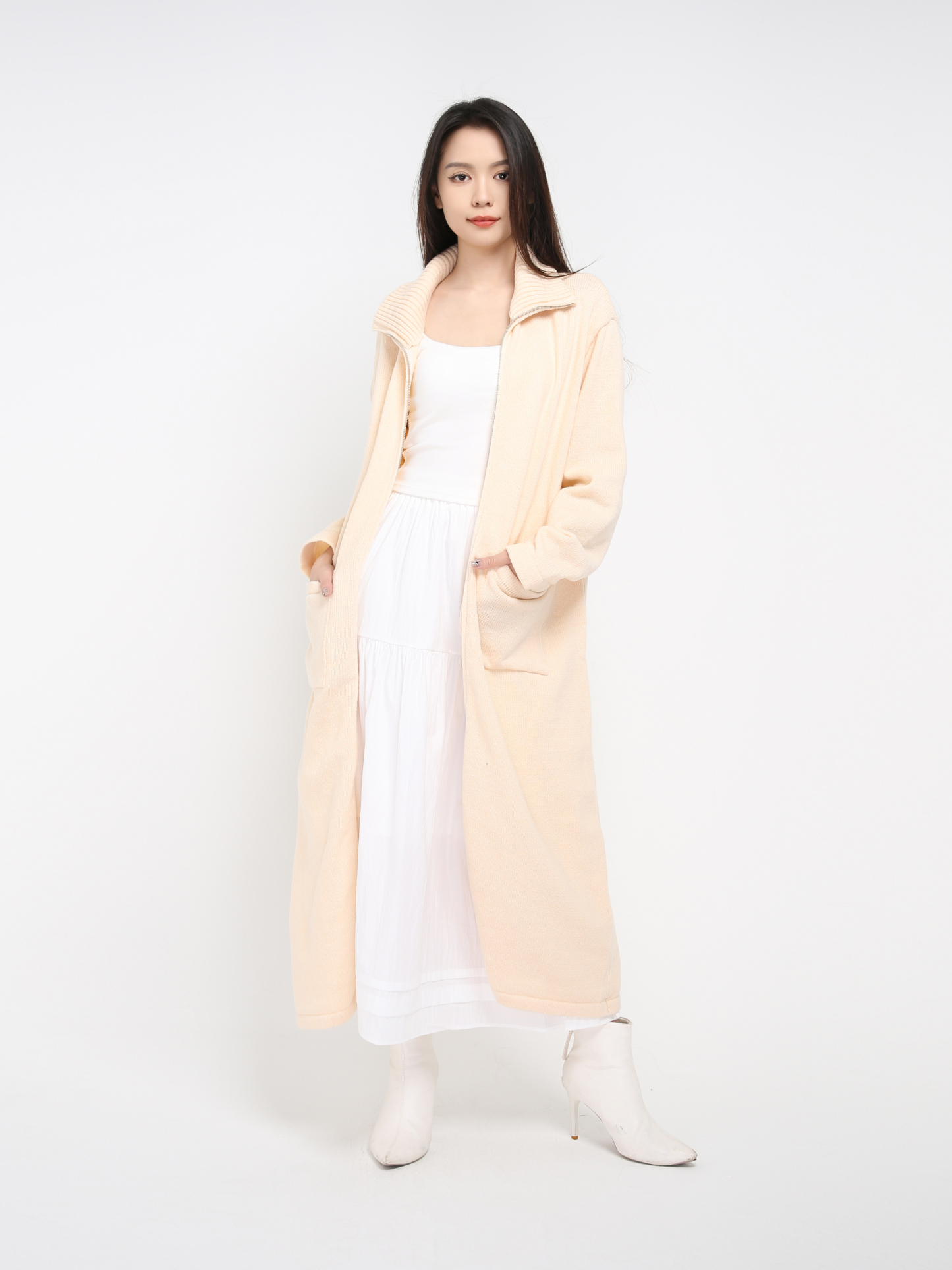 Knitted Front Zip Jacket 43134