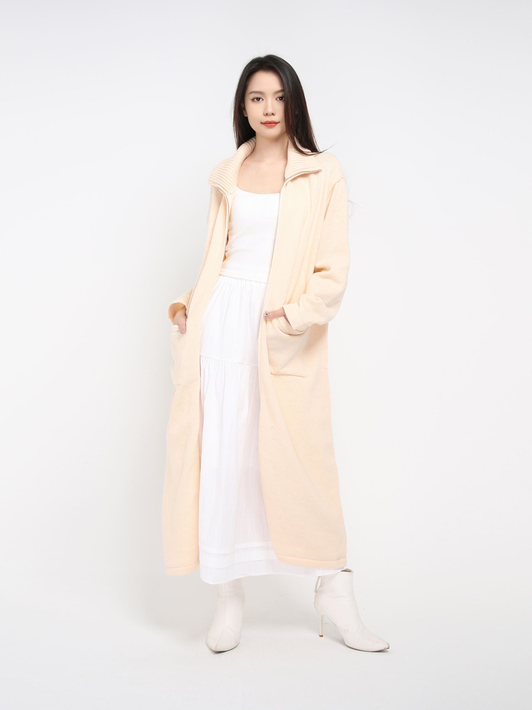 Knitted Front Zip Jacket 43134