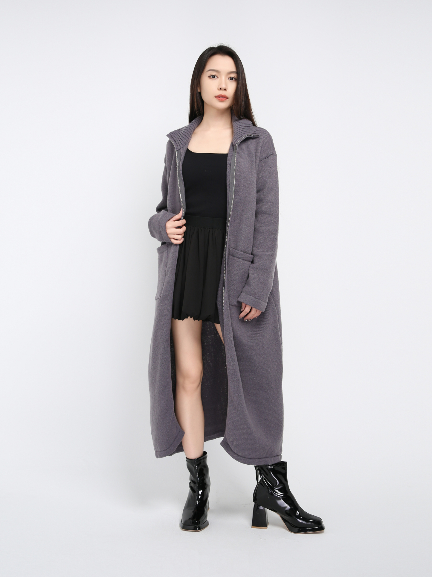 Knitted Front Zip Jacket 43134