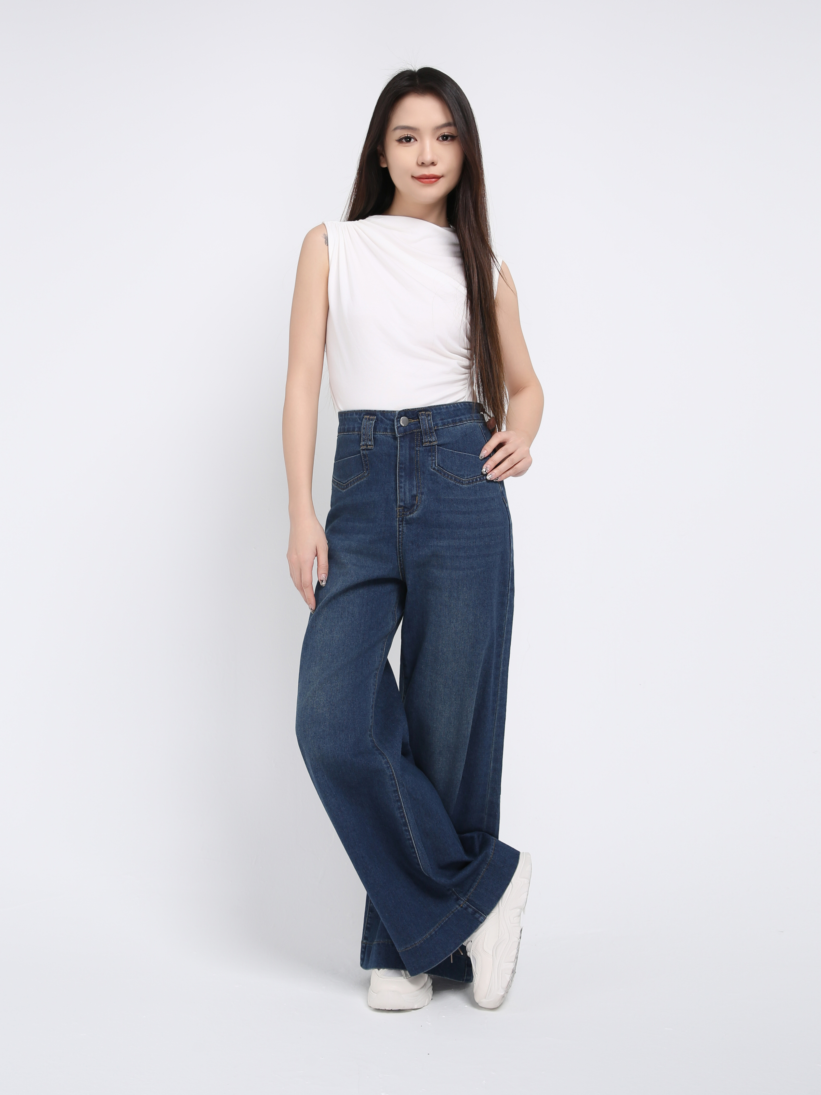 Denim Side Pocket Long Pant 44160