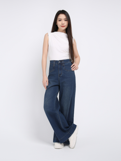Denim Side Pocket Long Pant 44160
