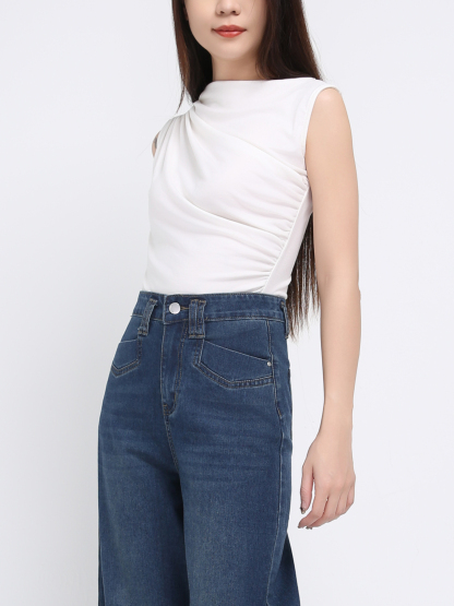 Denim Side Pocket Long Pant 44160