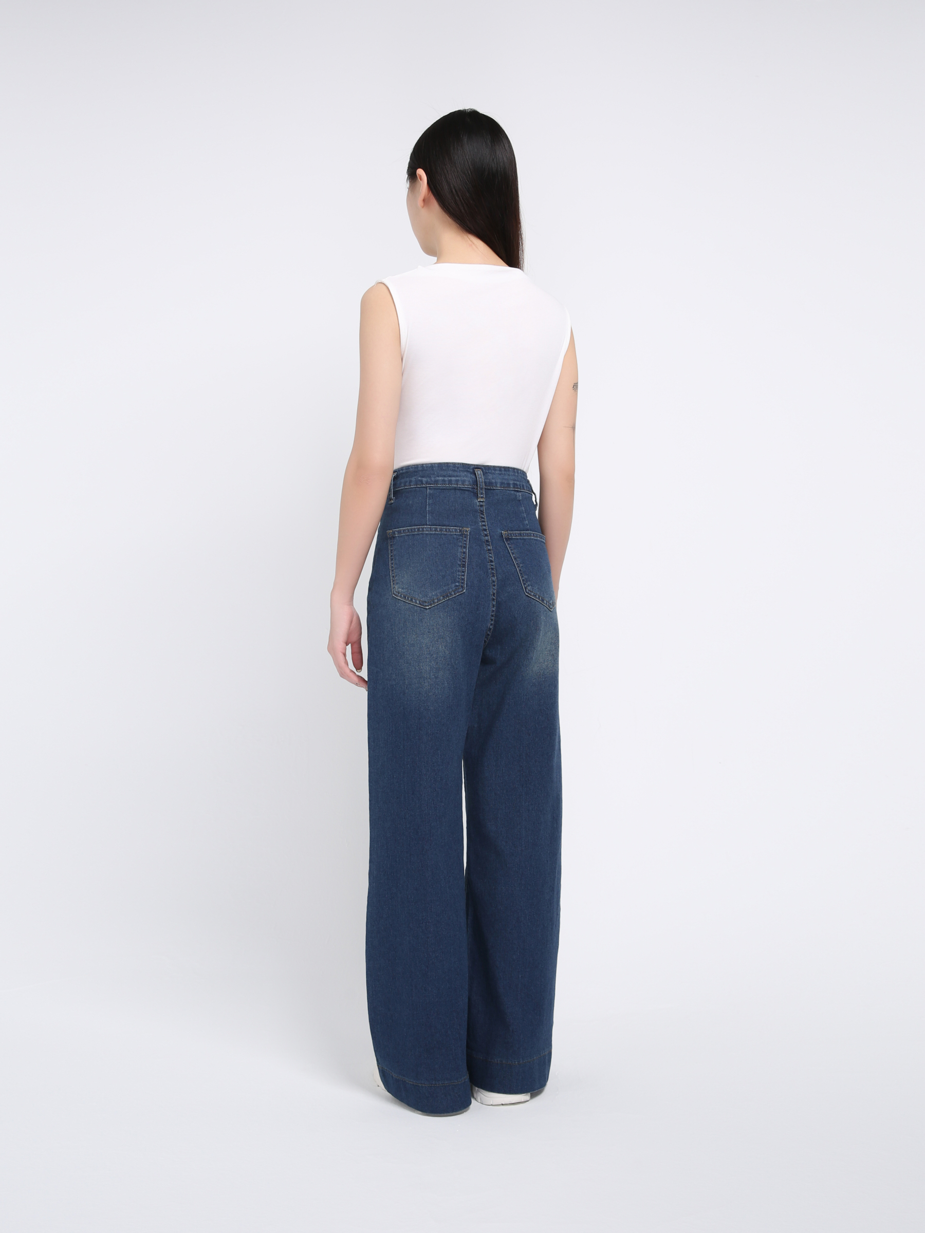 Denim Side Pocket Long Pant 44160