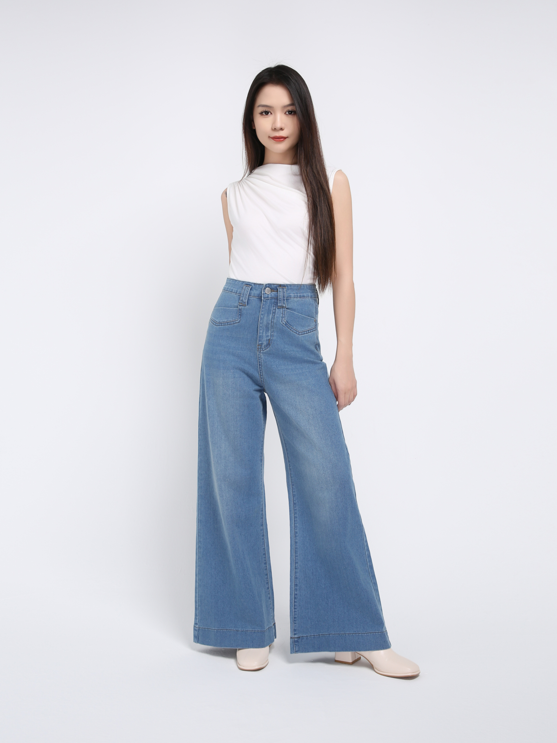 Denim Side Pocket Long Pant 44160