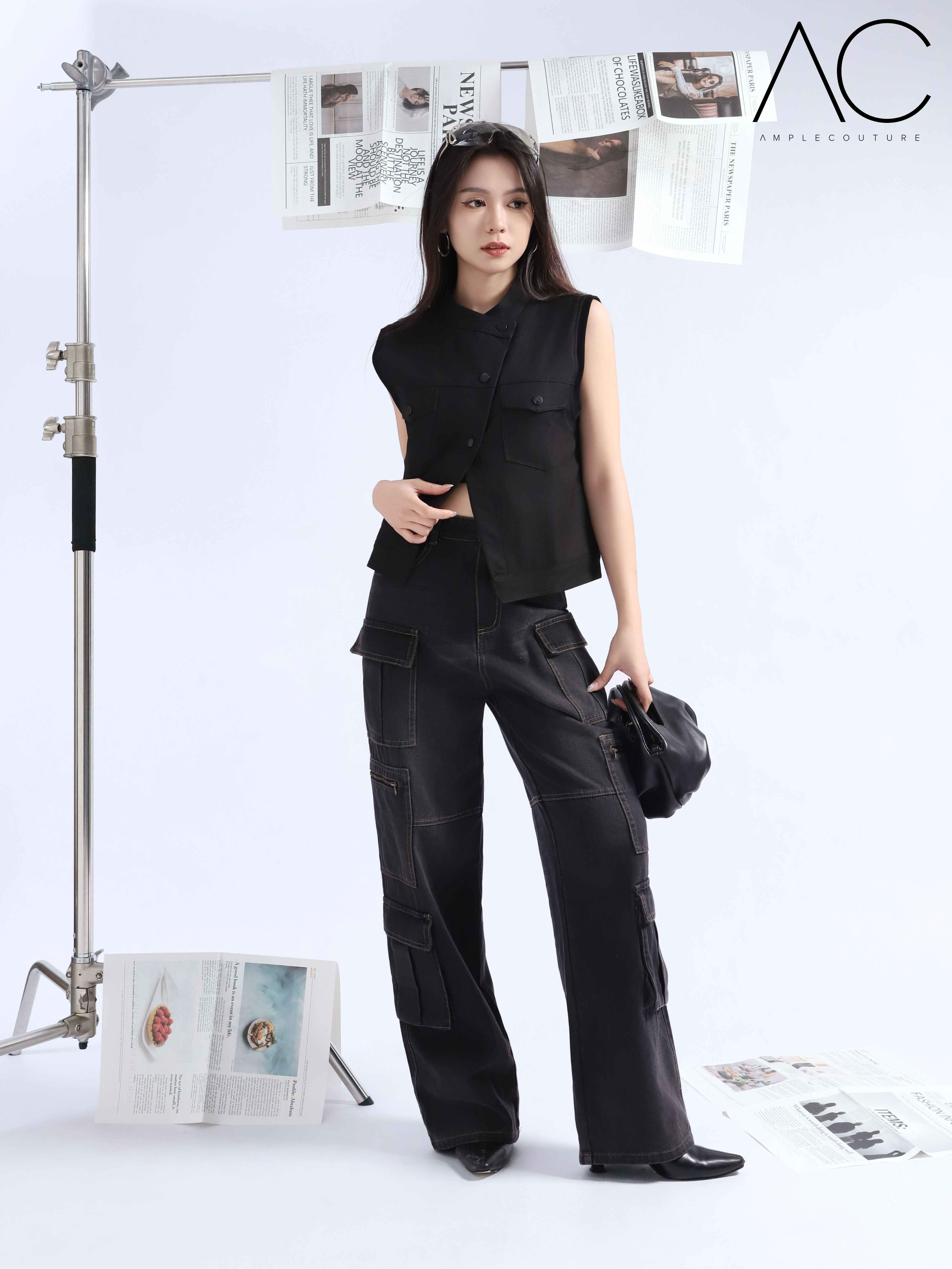 Sleeveless Front Pocket Top 44183