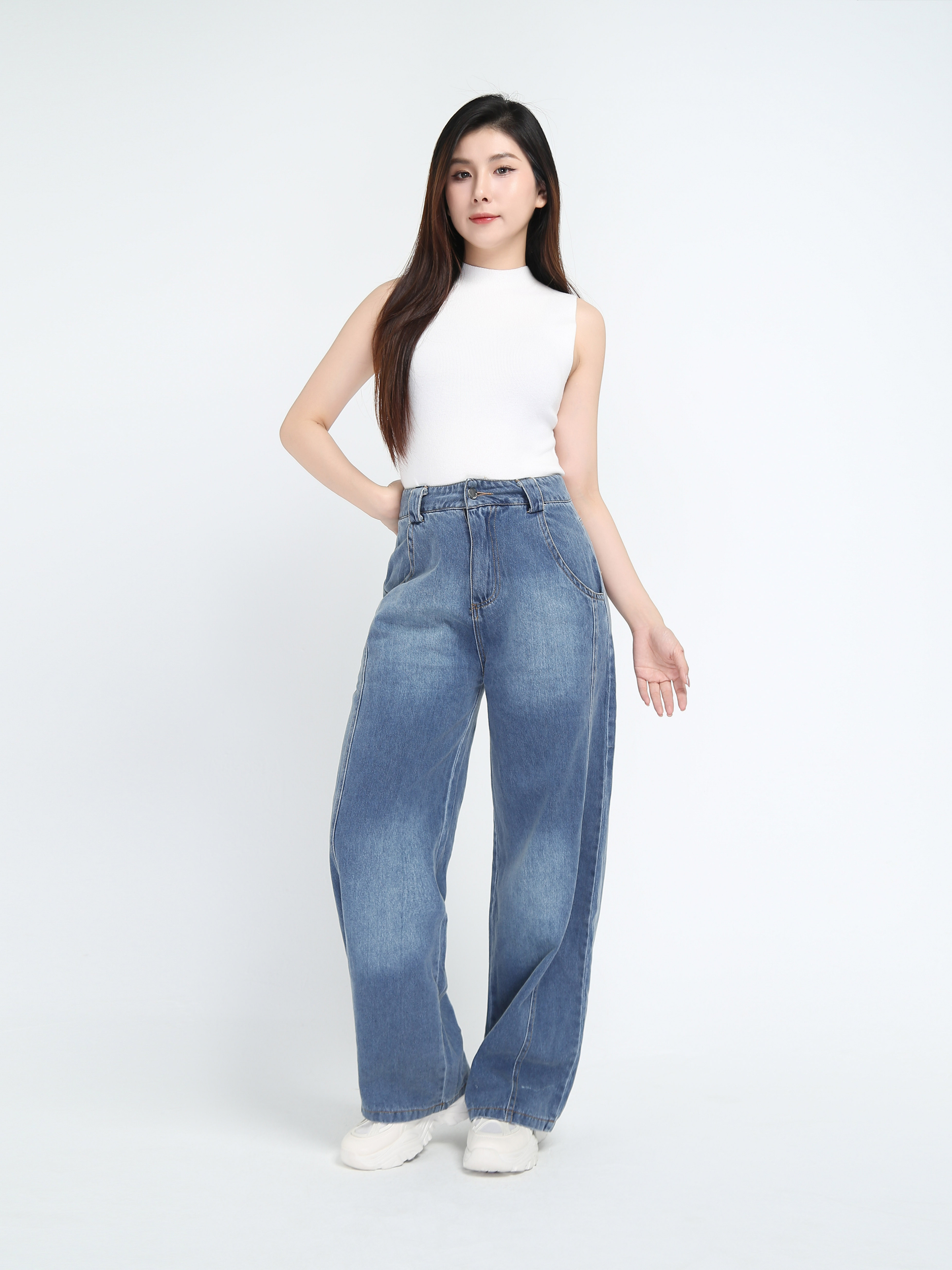 Denim Long Pants 44387