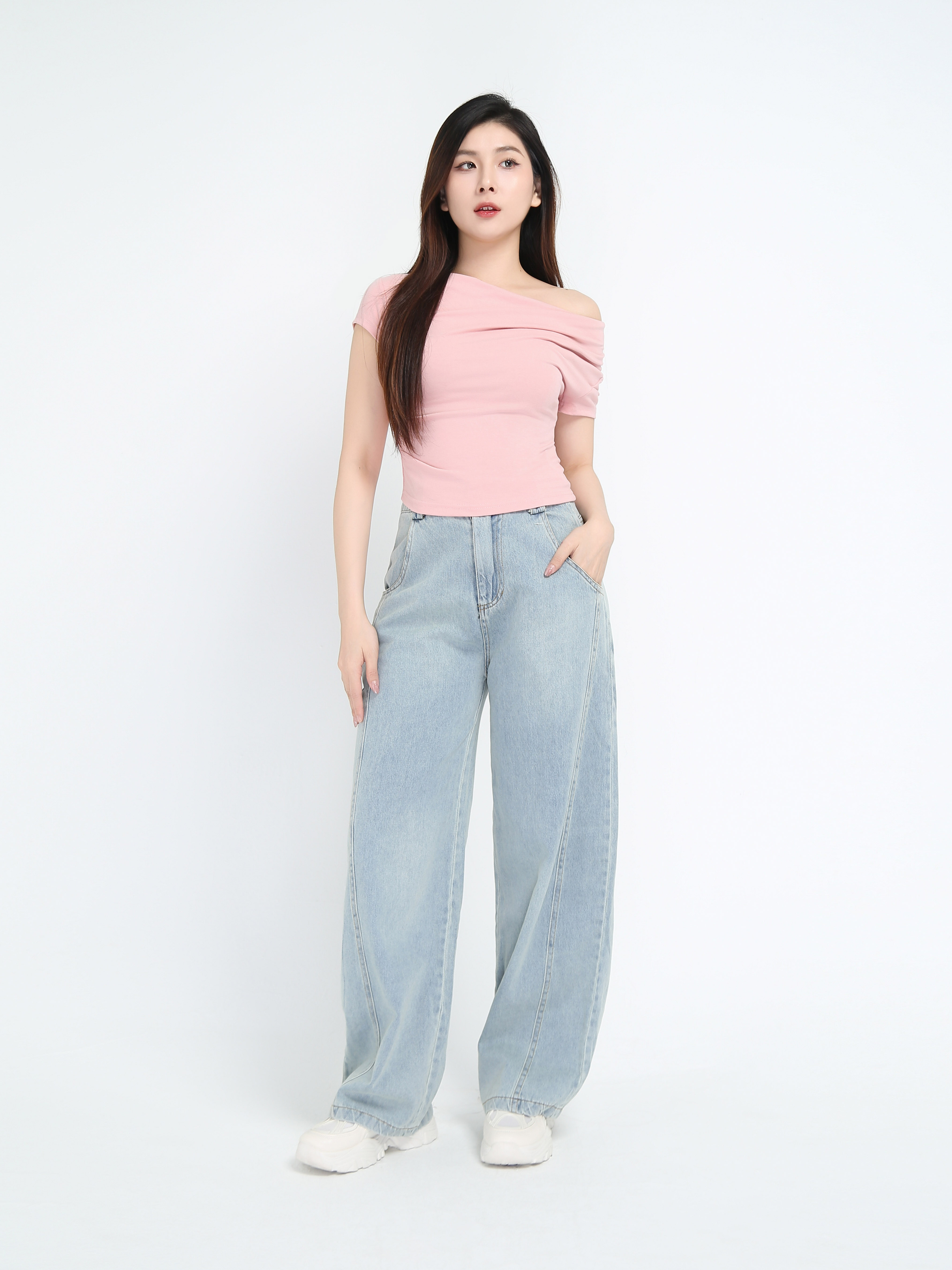 Denim Long Pants 44387
