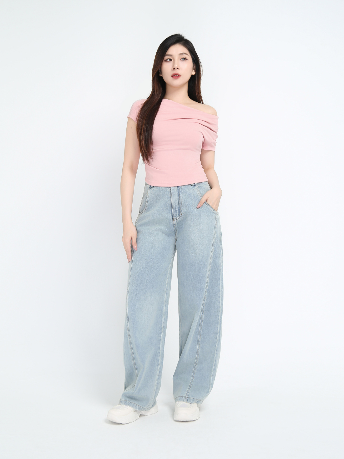 Denim Long Pants 44387