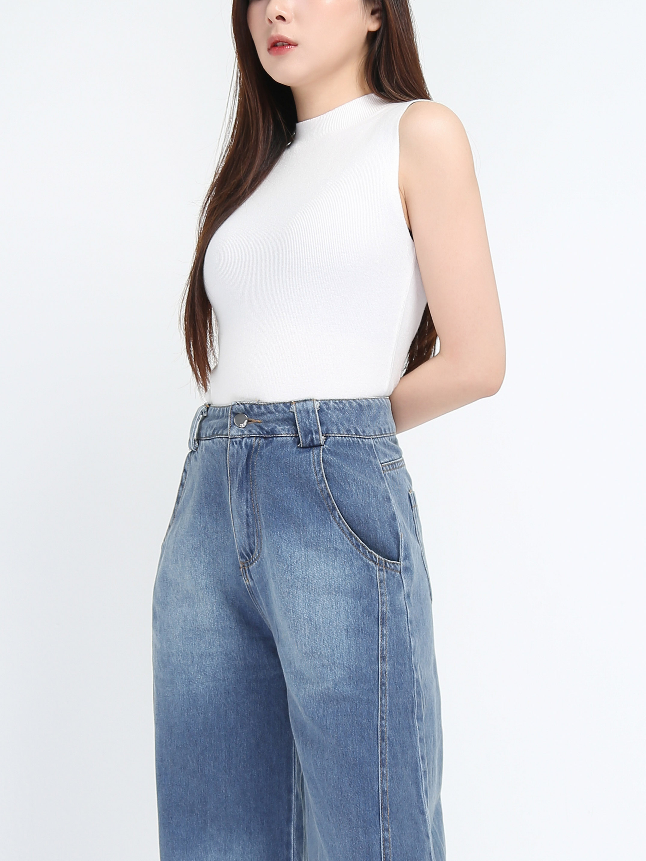 Denim Long Pants 44387